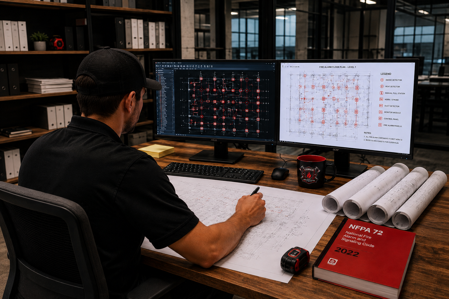 Fire protection system design and technical planning